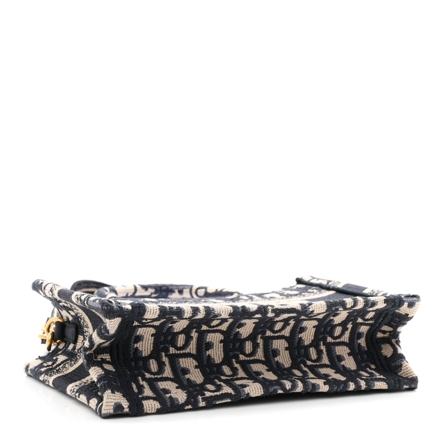 Oblique Mini Book Tote With Strap Blue Multicolor