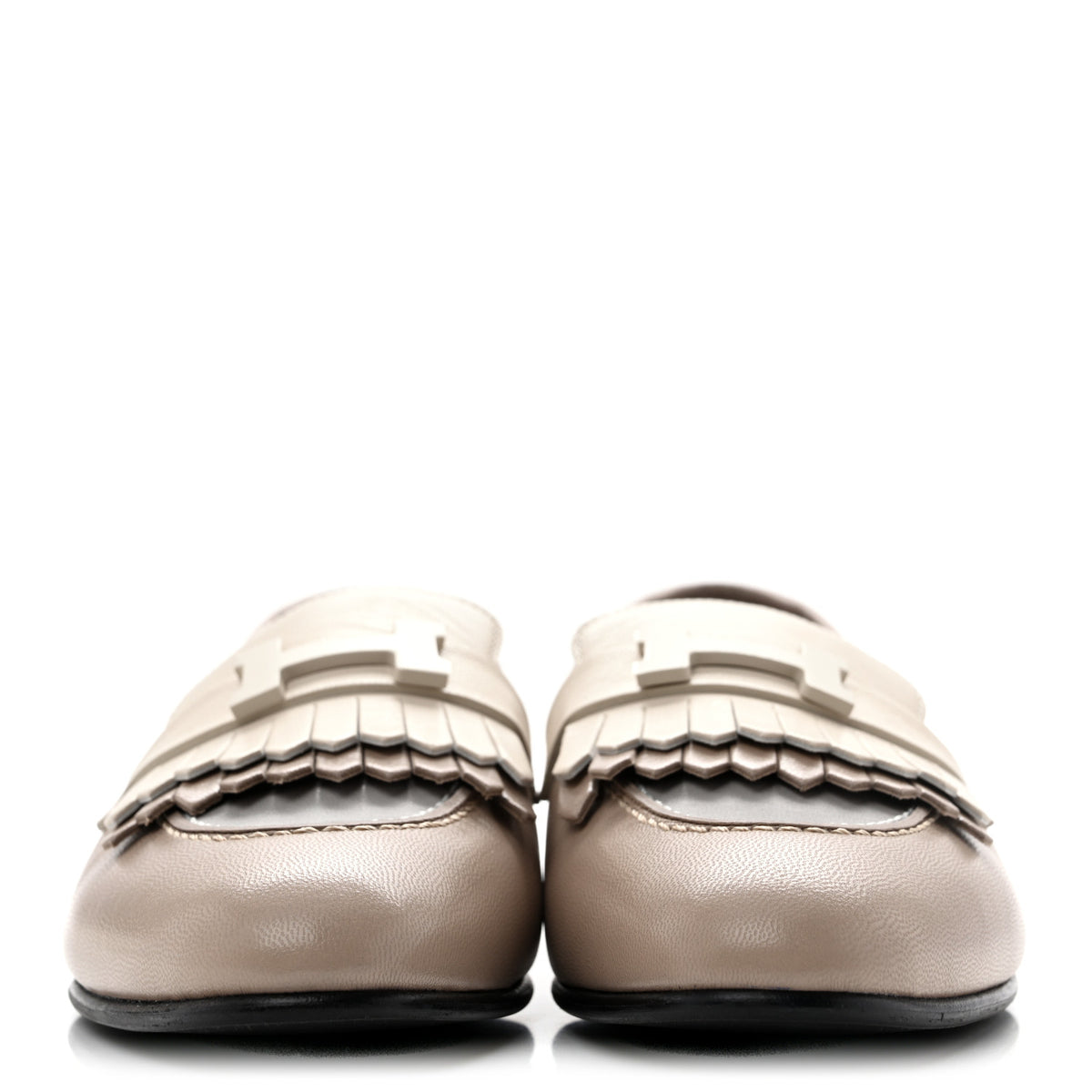 Hermes Goatskin Womens Royal Loafers 36.5 Multicolore Beige Mastic 3 of 10