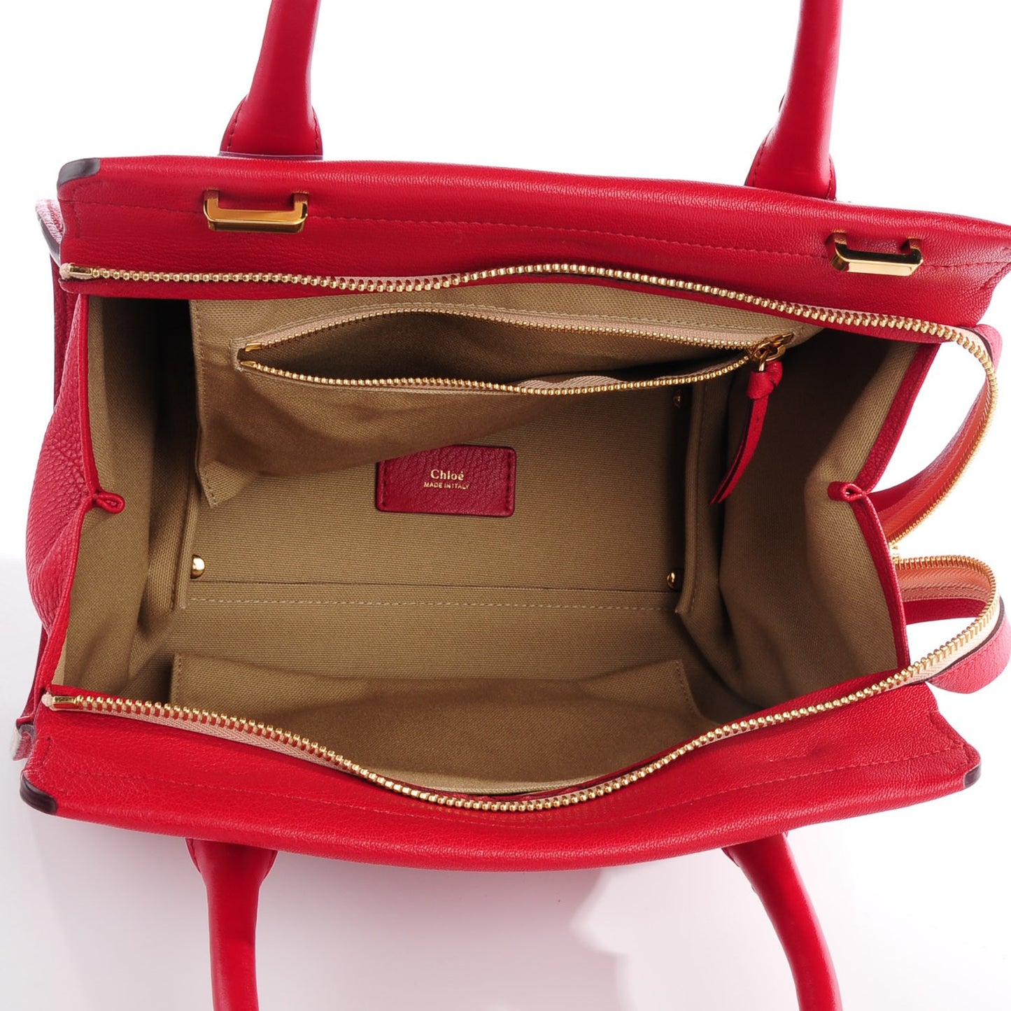Calfskin Medium Everston Satchel Acerola