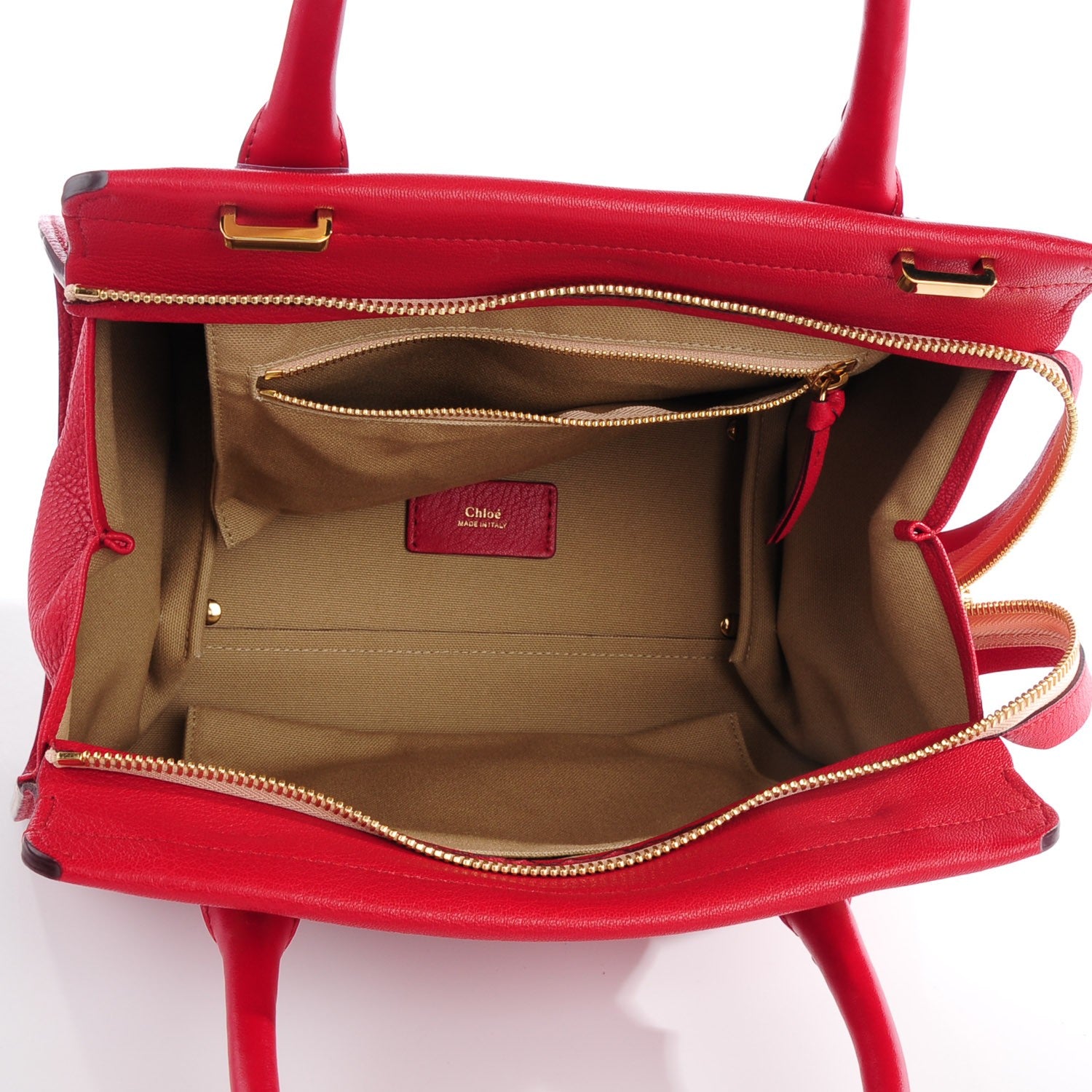 Chloe Calfskin Medium Everston Satchel Acerola 5 of 9
