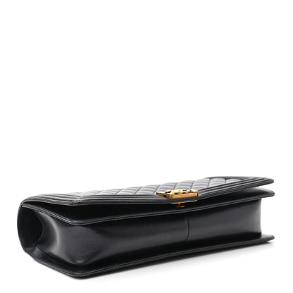 Chanel Lambskin Quilted Boy Flap Clutch Black 4 of 11