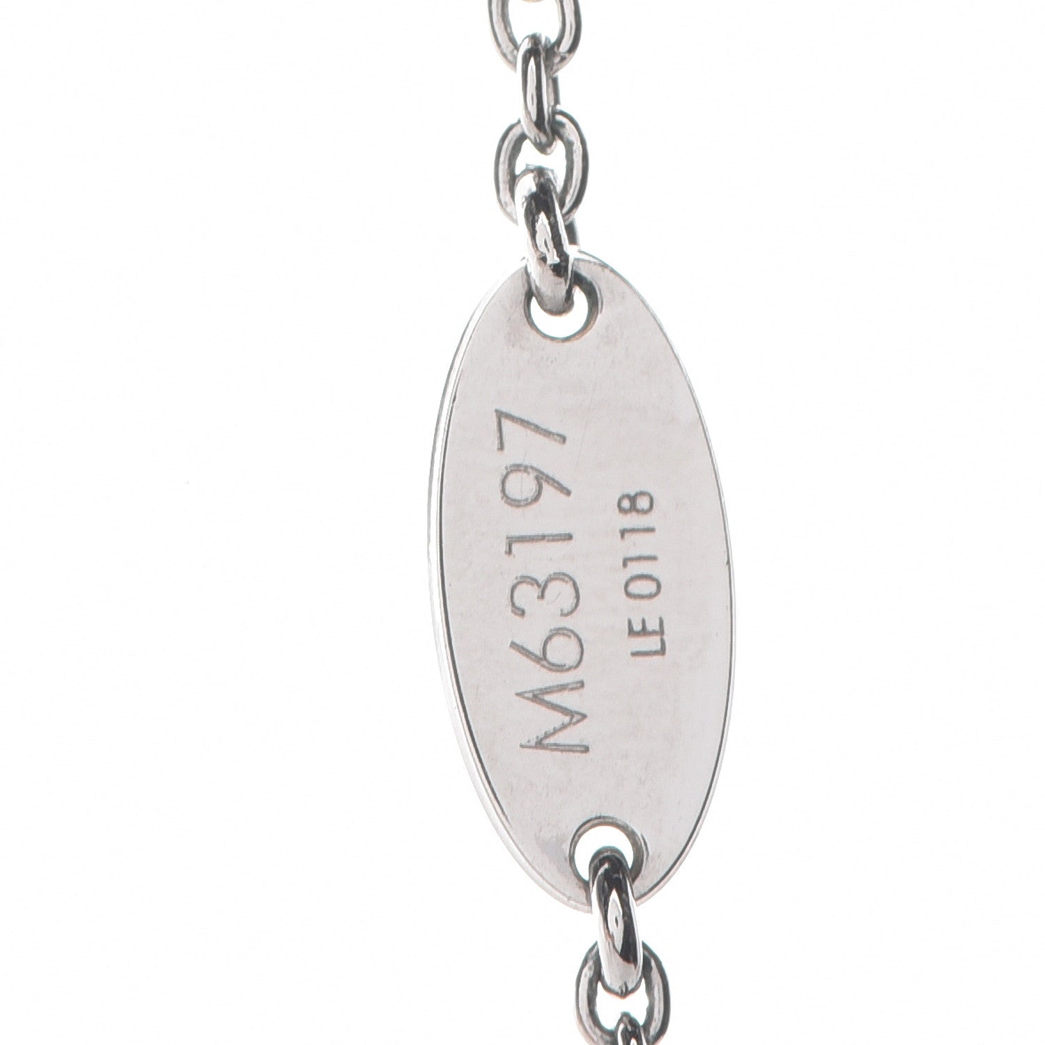 Louis Vuitton Metal Essential V Supple Necklace Silver 5 of 8
