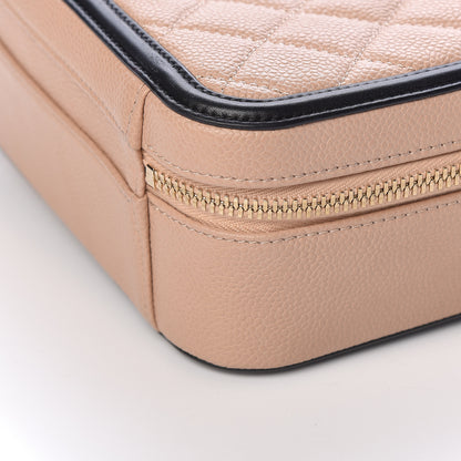 Chanel Caviar Quilted Medium CC Filigree Vanity Case Beige Black 10 of 10