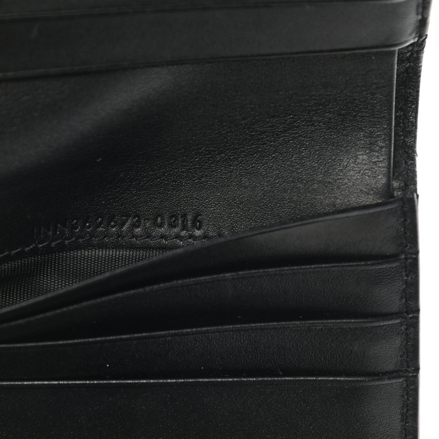 Smooth Calfskin Compact Wallet Black