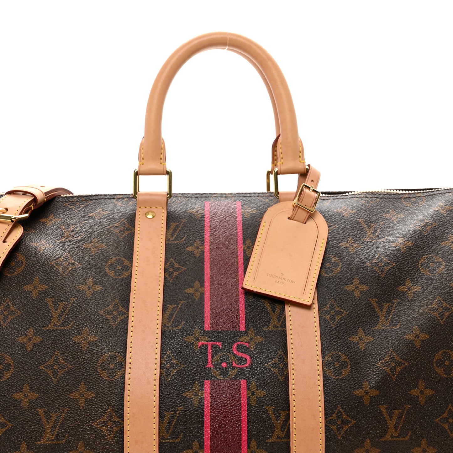 Monogram My LV Heritage Keepall Bandouliere 45 Fuchsia Rouge