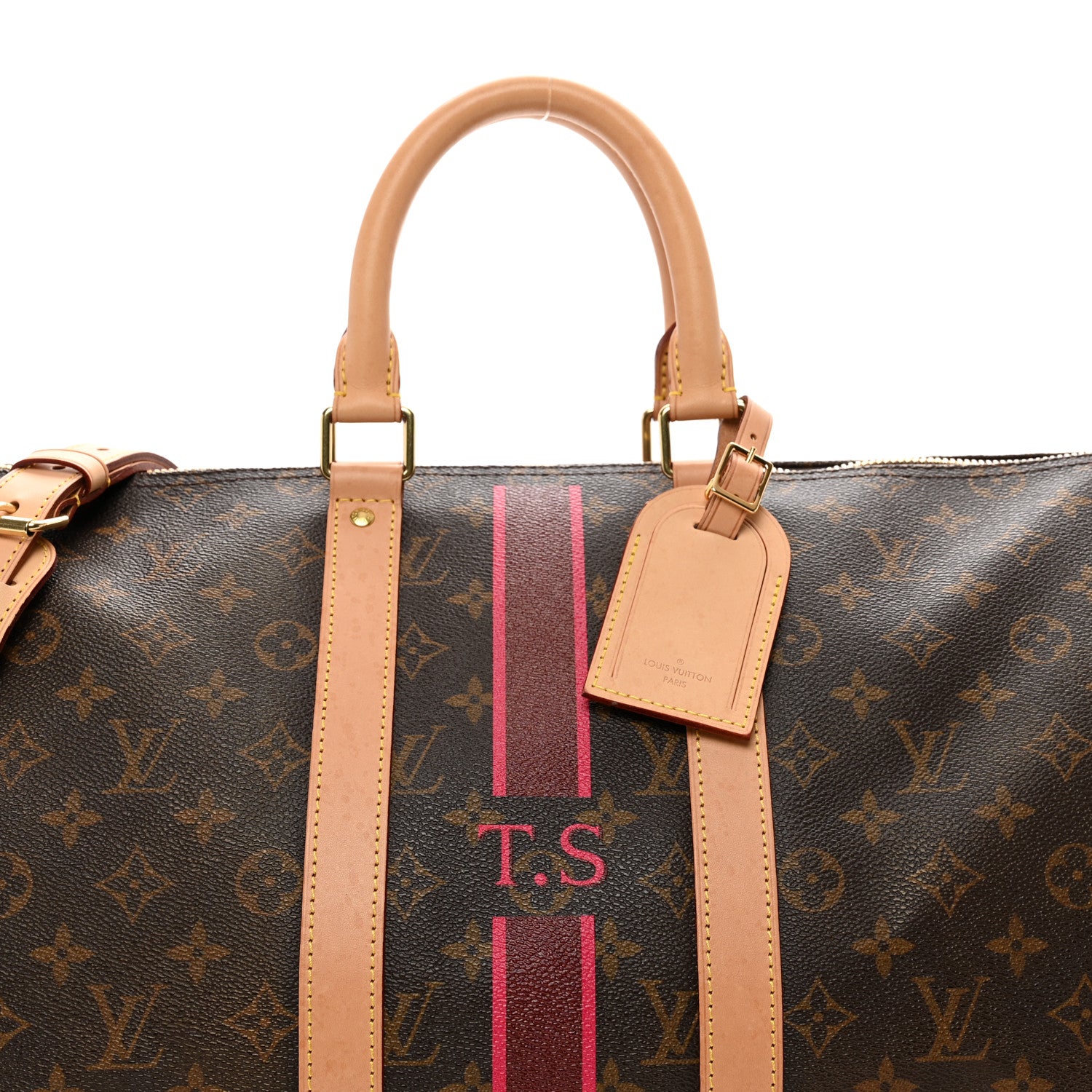 Louis Vuitton Monogram My LV Heritage Keepall Bandouliere 45 Fuchsia Rouge 4 of 10