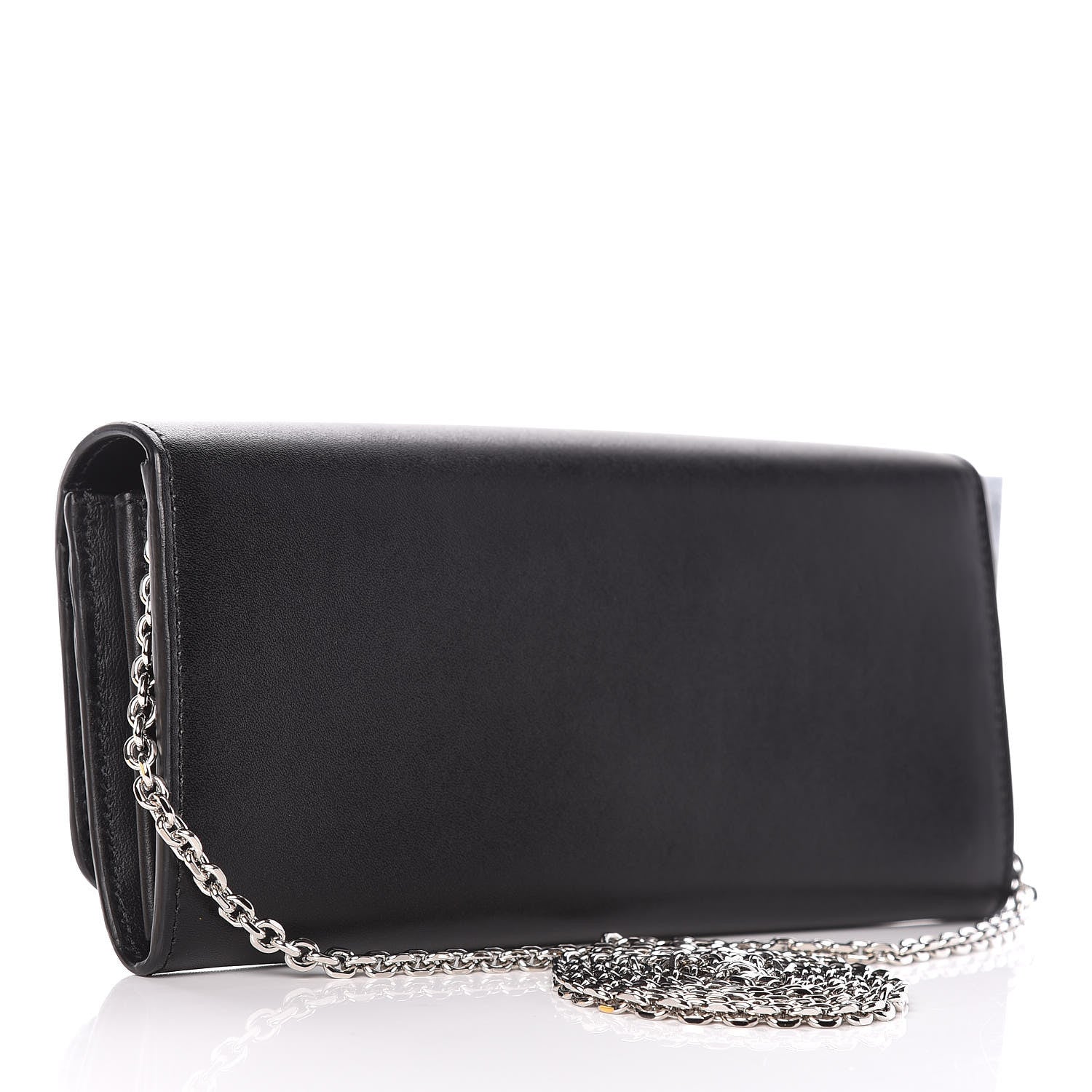 Fendi Vitello Liberty Studded Continental Wallet On Chain Black Multicolor 3 of 12