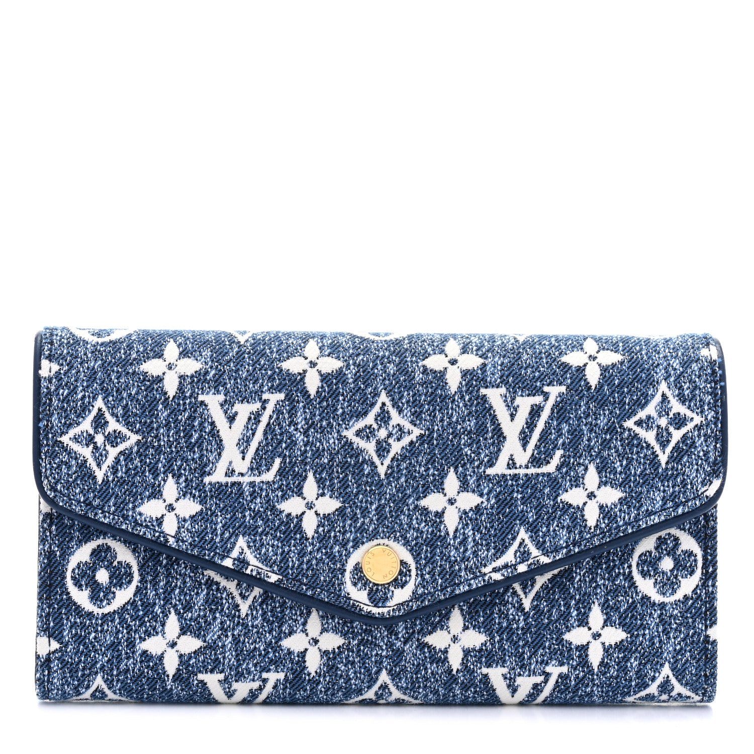 Louis Vuitton Monogram Jacquard Denim Sarah Wallet Bleu 1 of 8