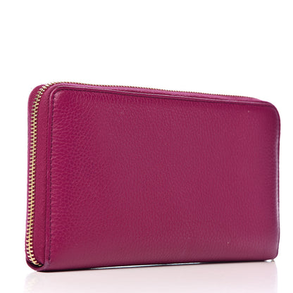 Gucci Pebbled Calfskin Soho Zip Around Wallet Bright Bougainvillea 3 of 8
