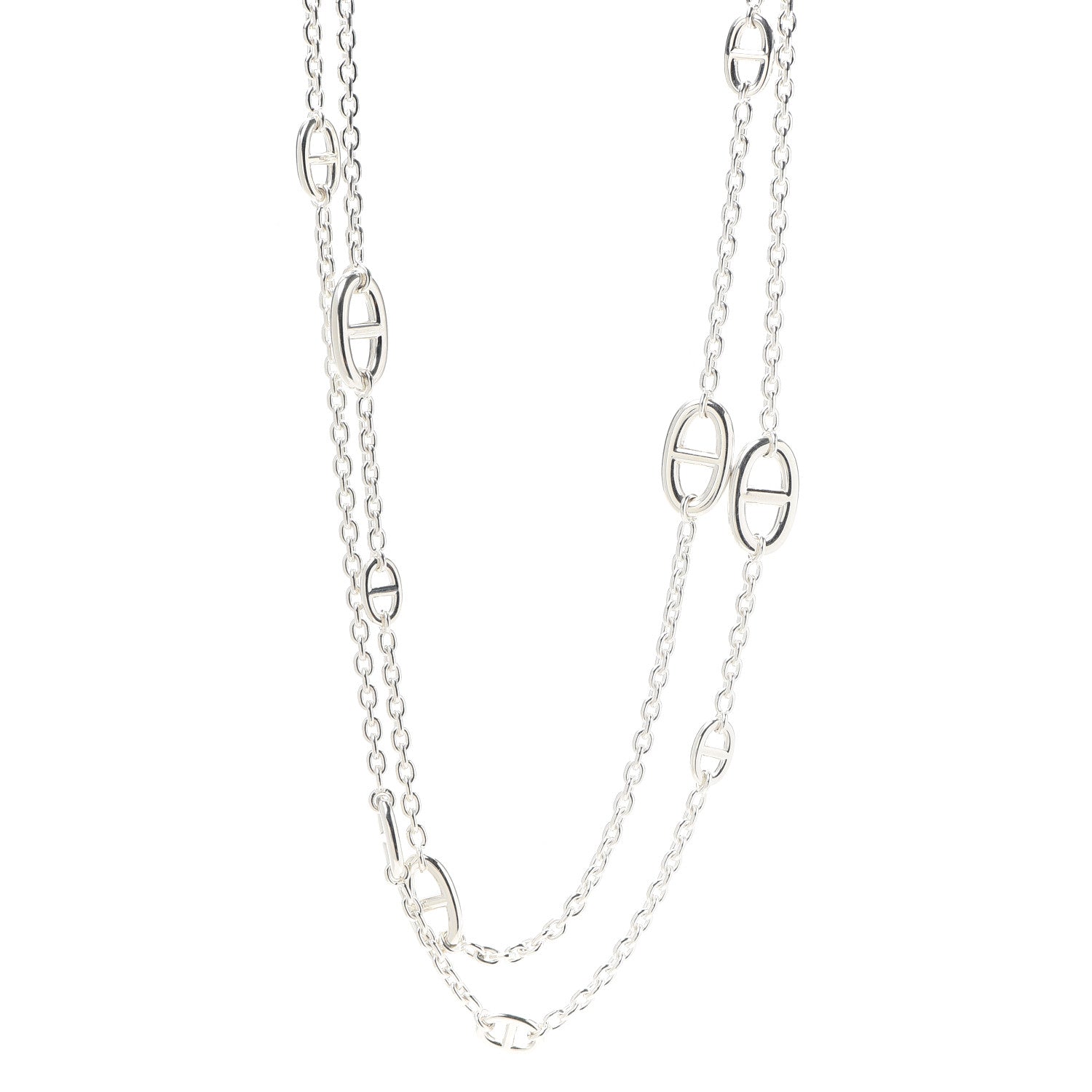Hermes Sterling Silver Farandole Necklace 120 1 of 5
