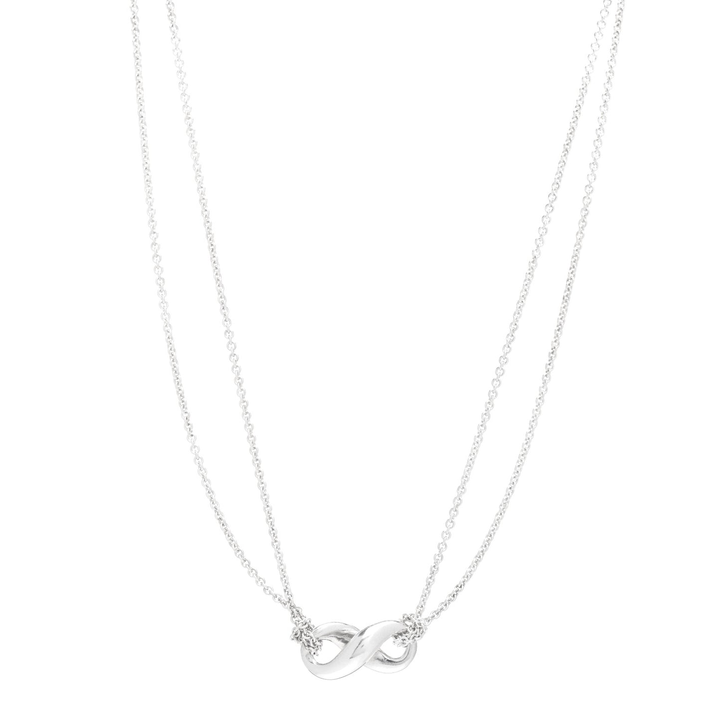 Sterling Silver Figure 8 Pendant Necklace