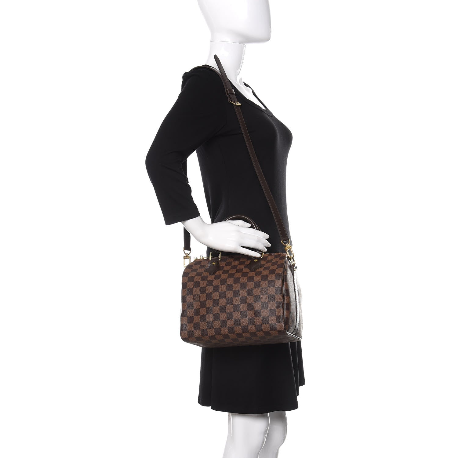 Louis Vuitton Damier Ebene Speedy Bandouliere 25 2 of 11