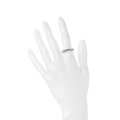 David Yurman Sterling Silver Diamond Continuance Band Ring 51 5.75 2 of 4