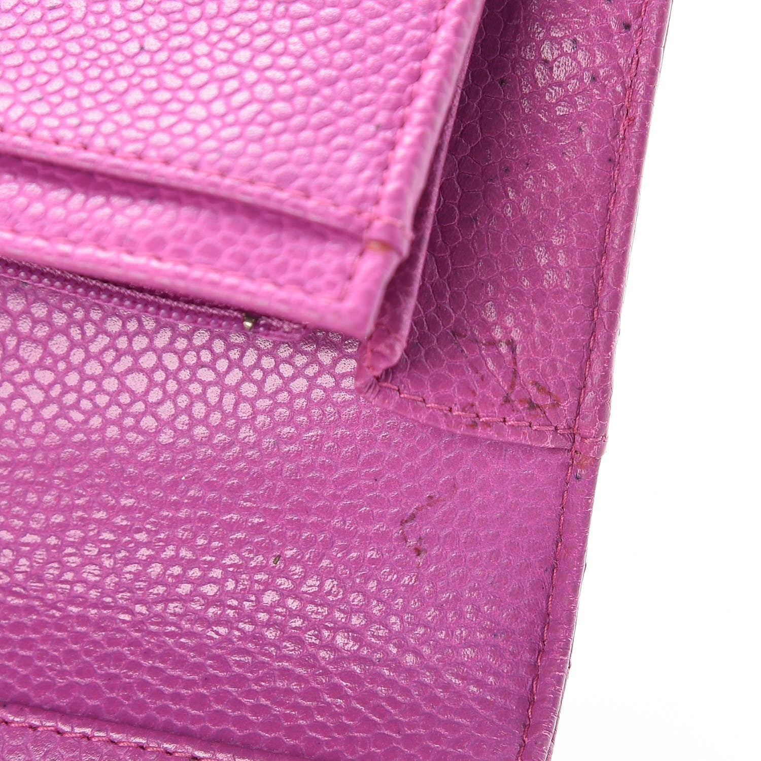Chanel Caviar Quilted Yen Wallet Pink 10 of 20