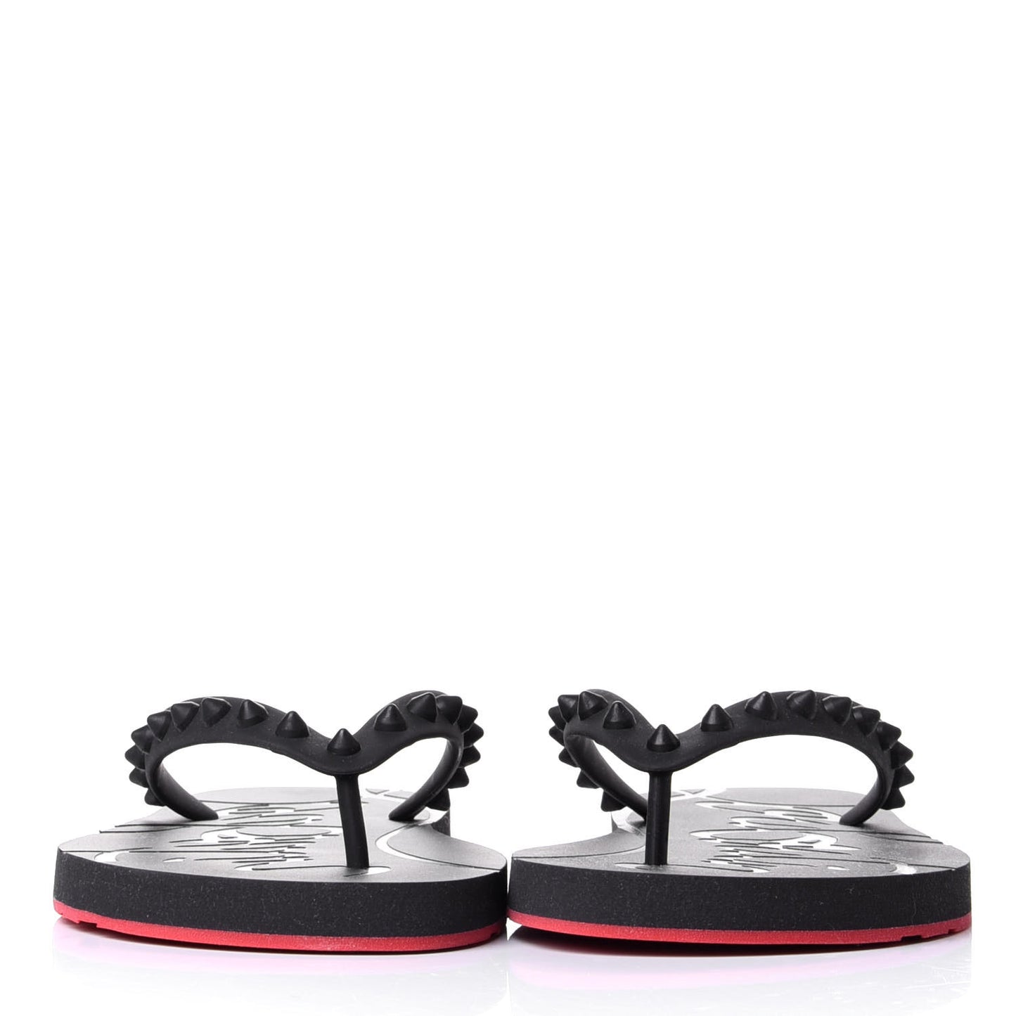 Rubber Spike Loubi Donna Flip Flop 38 Black
