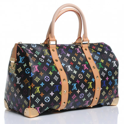 Louis Vuitton Monogram Multicolor Keepall 45 Black 3 of 7