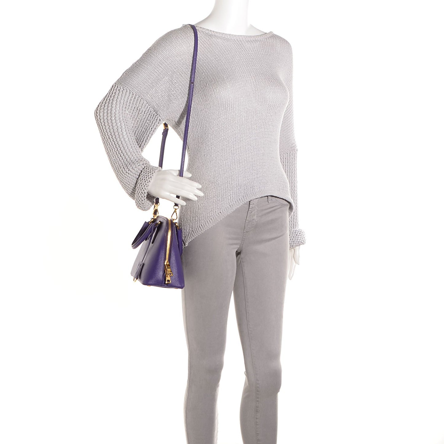 Saffiano Lux Mini Promenade Tote Viola