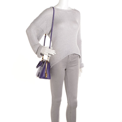 Prada Saffiano Lux Mini Promenade Tote Viola 2 of 11