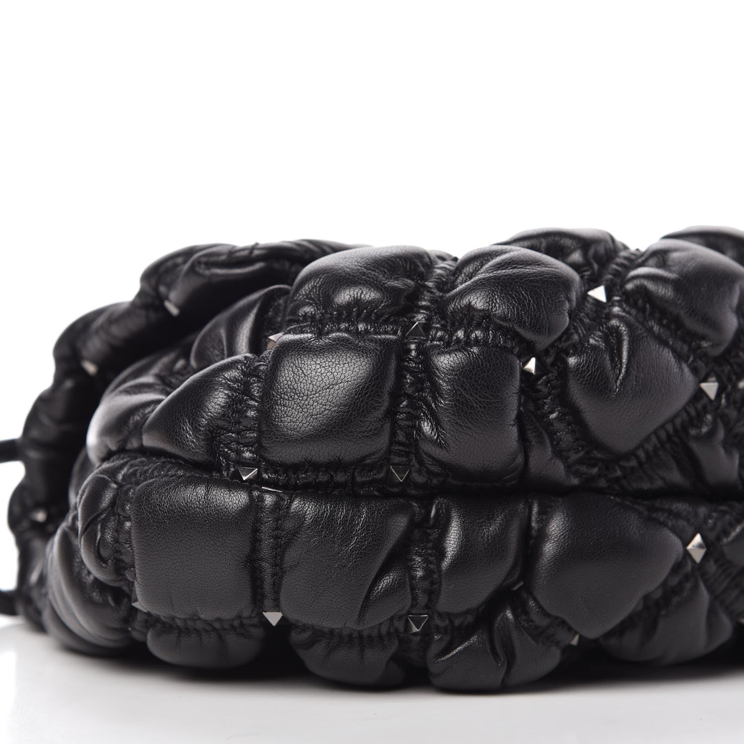 Valentino Garavani Nappa Medium Spikeme Shoulder Bag Black 6 of 9