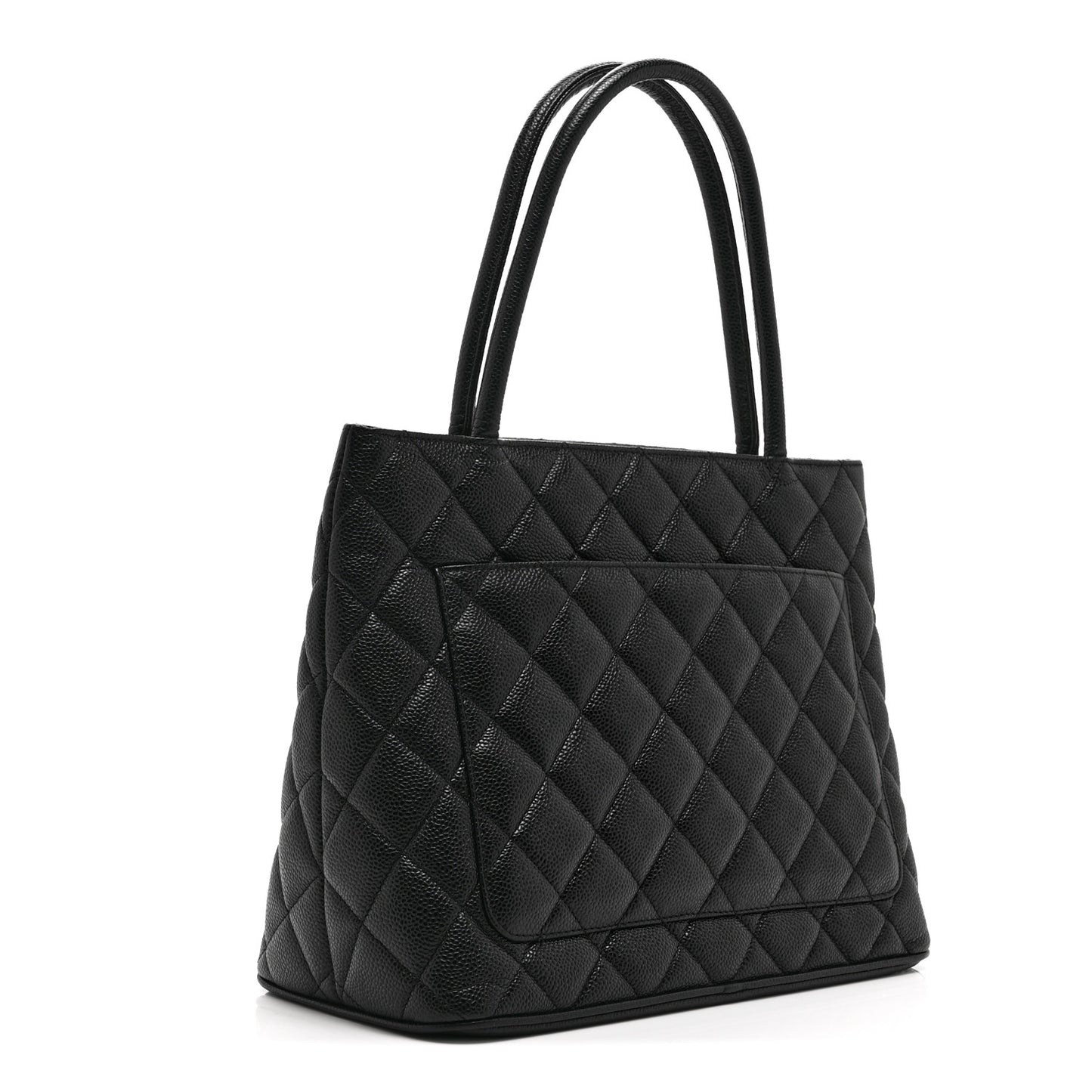 Caviar Quilted Medallion Tote Black
