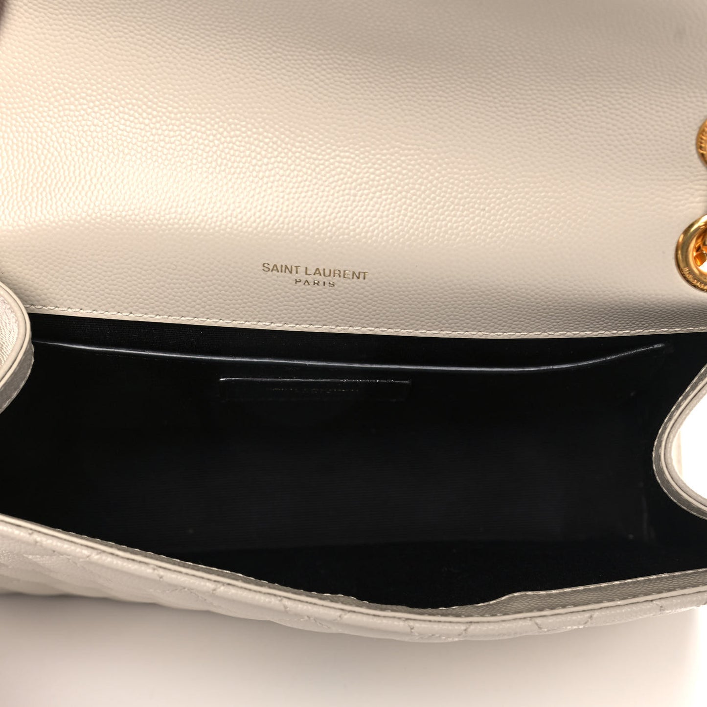 Grain De Poudre Textured Mixed Matelasse Medium Triquilt Monogram Satchel Porcellana