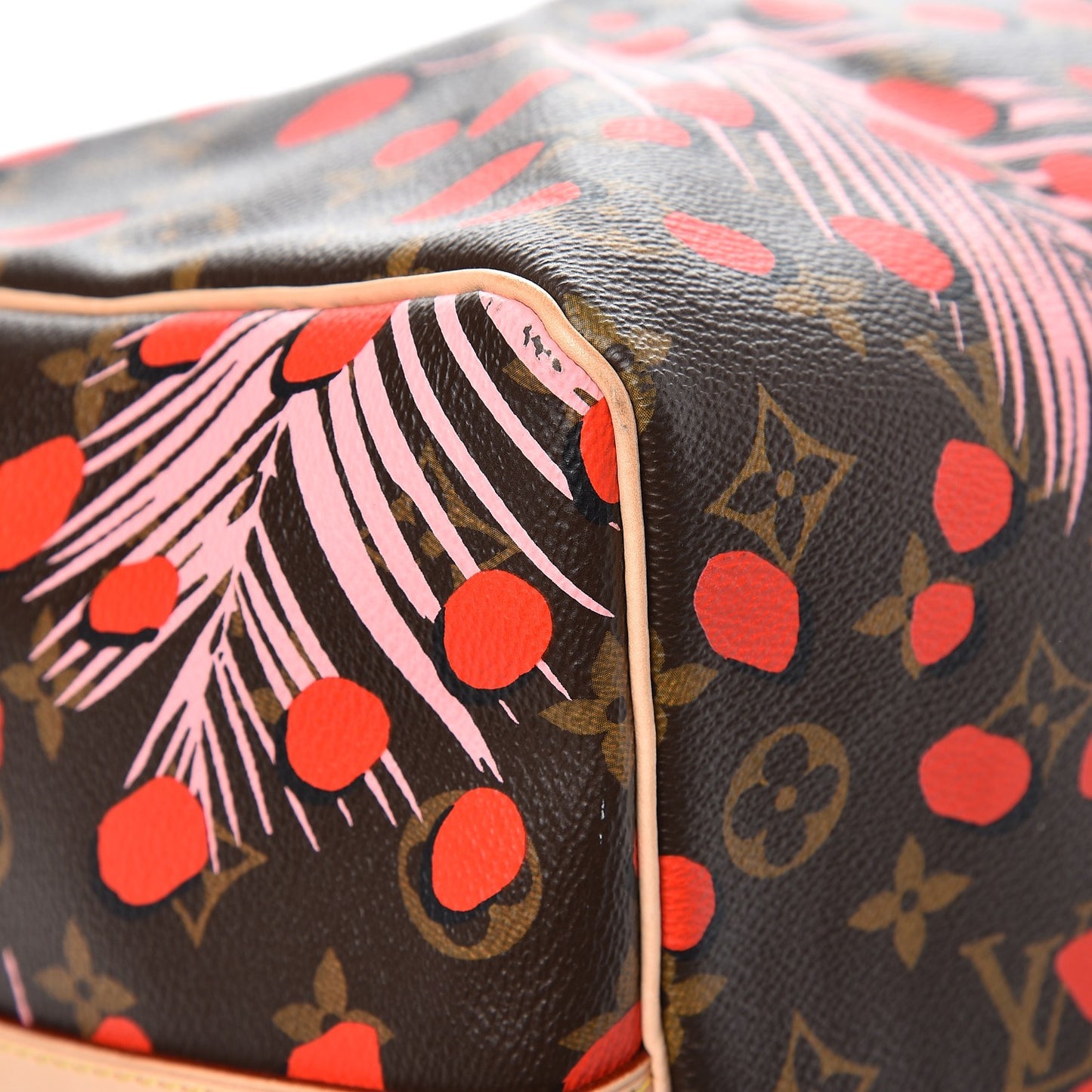 Monogram Jungle Dots Keepall Bandouliere 50 Sugar Pink Poppy