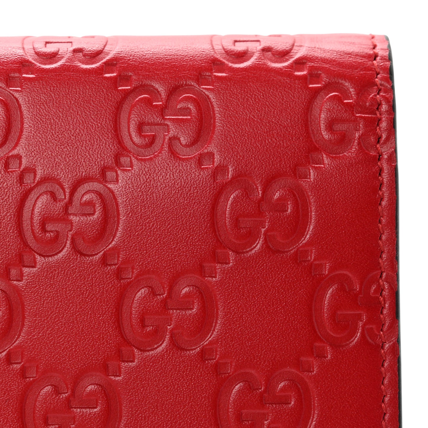 Guccissima Padlock Clutch Hibiscus Red