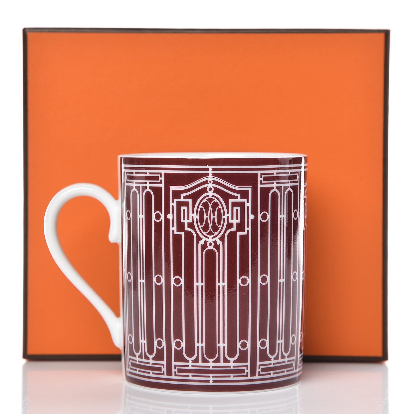 Porcelain H Deco Mug Rouge