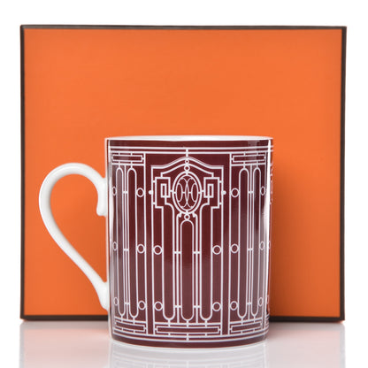 Hermes Porcelain H Deco Mug Rouge 7 of 7