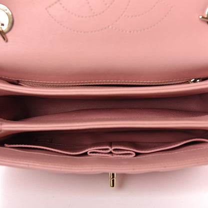 Chanel Lambskin Chevron Quilted Small Trendy CC Dual Handle Flap Bag Pink 5 of 12