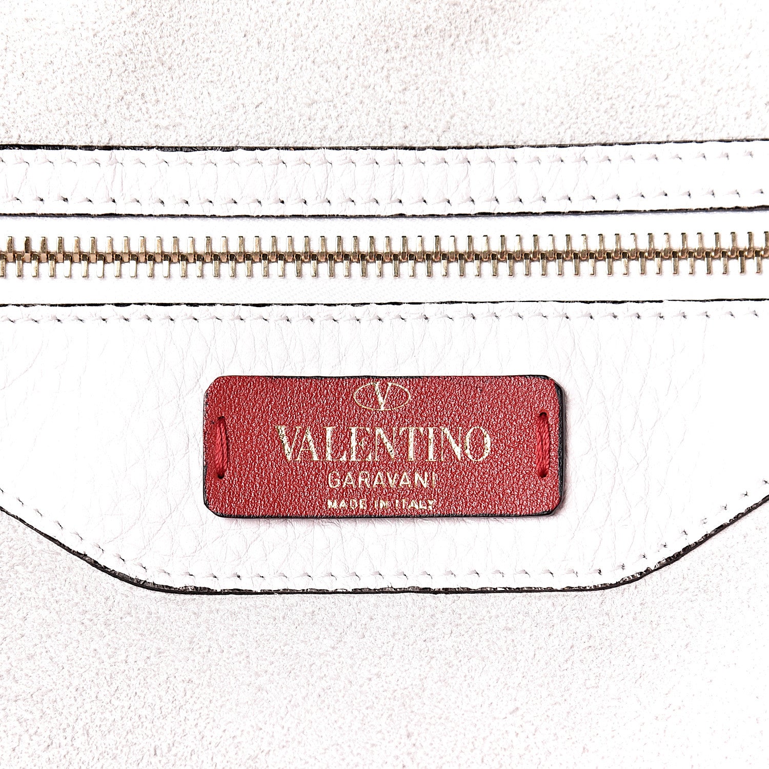 Valentino Garavani Grained Calfskin Rockstud Shoulder Tote Optic White 6 of 9