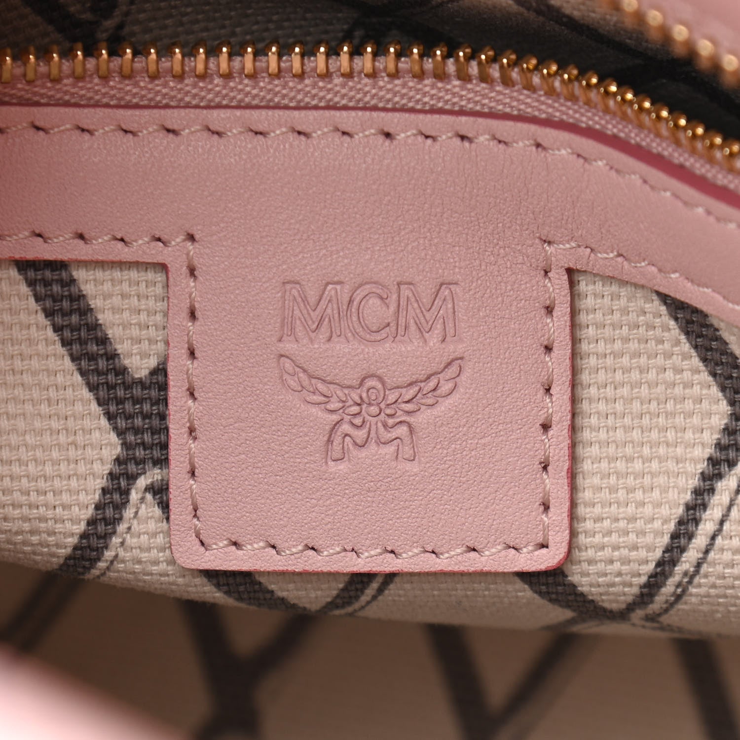 MCM Visetos Mini Toni Shopper Tote Light Pink 6 of 11