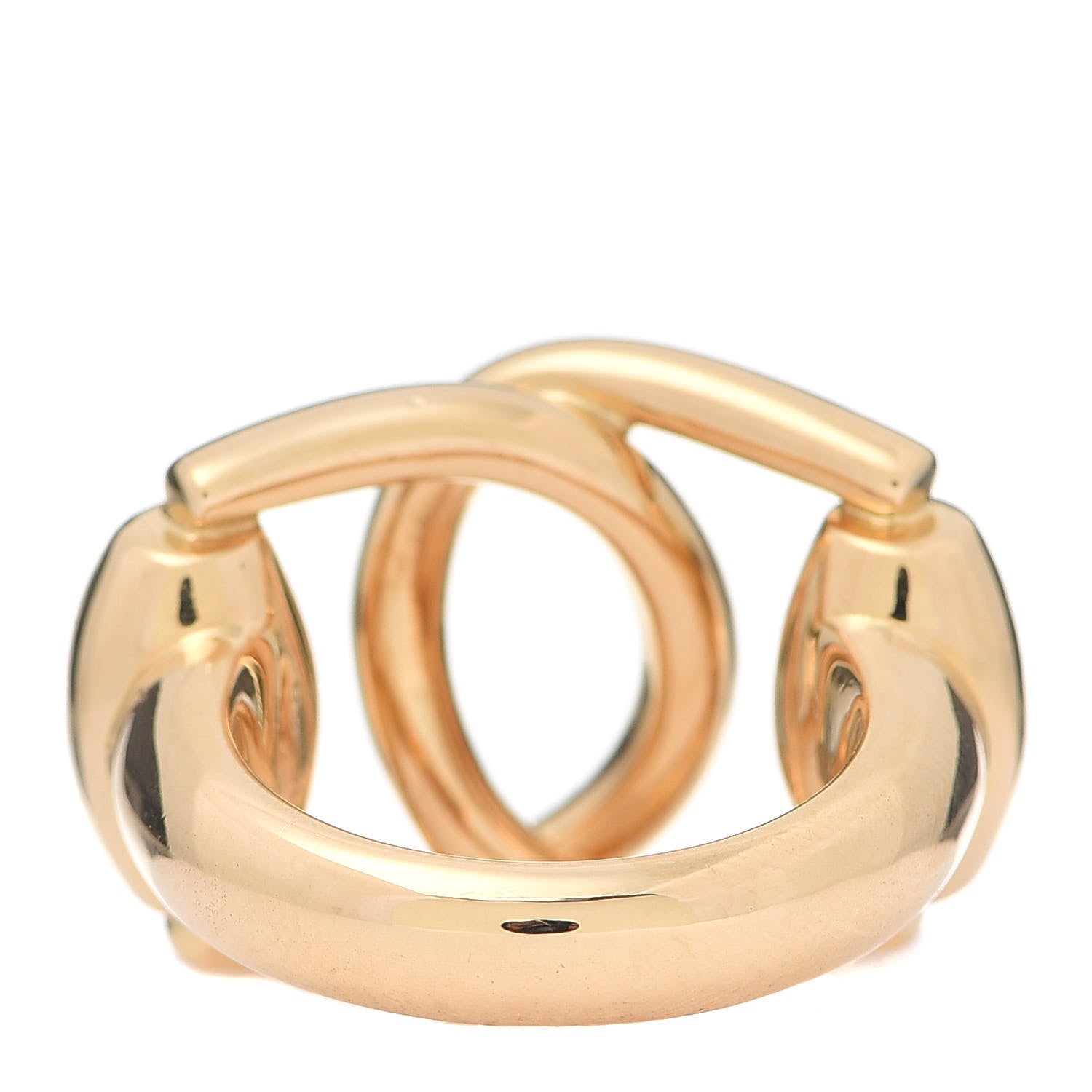 Gucci 18K Yellow Gold Double Horsebit Ring 55 7.25 2 of 6