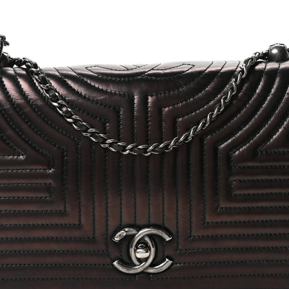 Chanel Glazed Calfskin Quilted Medium Korean Garden Flap Black 8 of 10