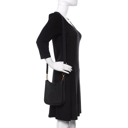 Hermes Taurillon Clemence Evelyne TPM Black 2 of 10