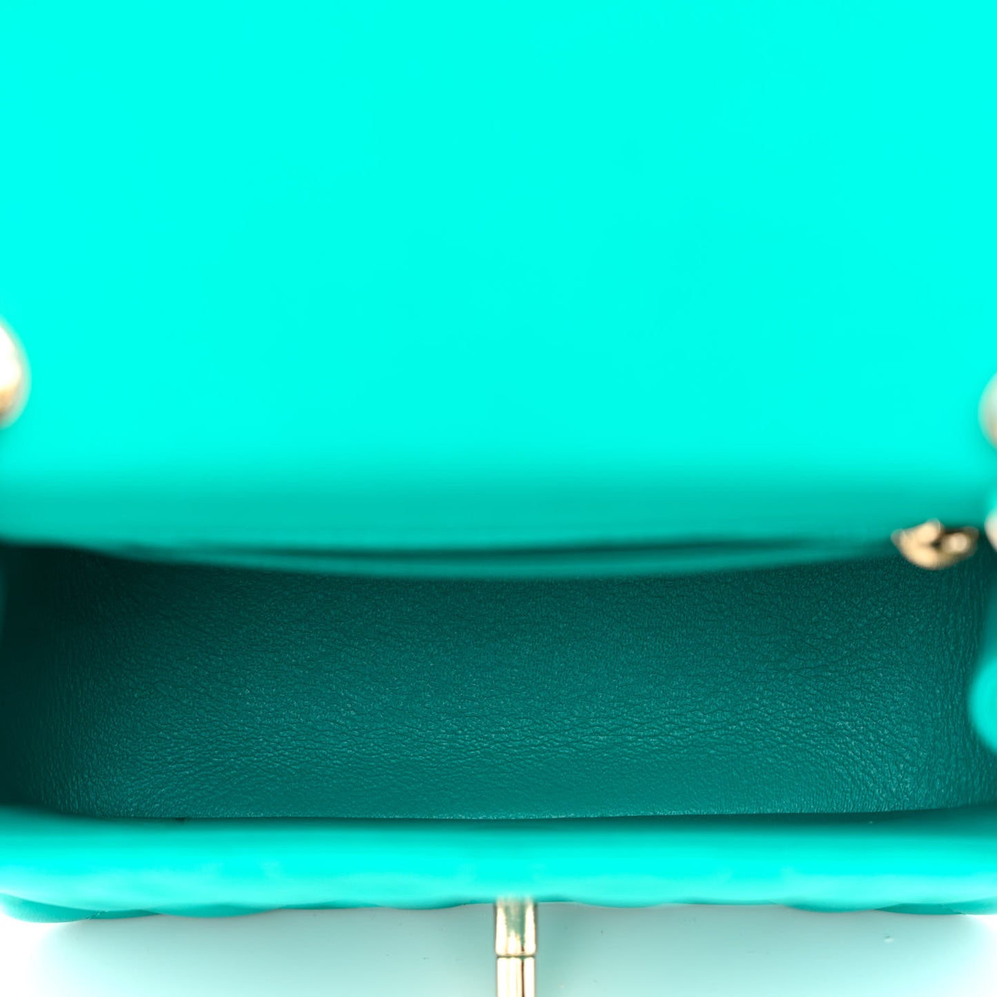 Lambskin Quilted Mini Square Flap Turquoise