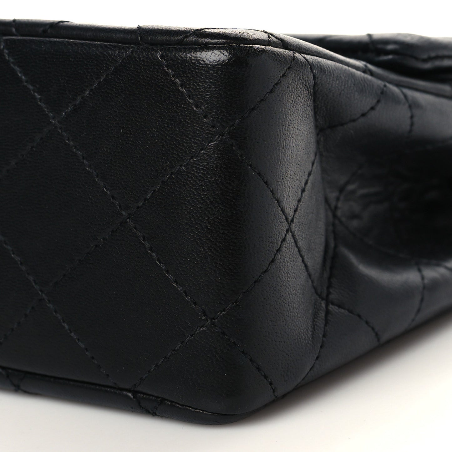 Lambskin Quilted Small Double Flap Black