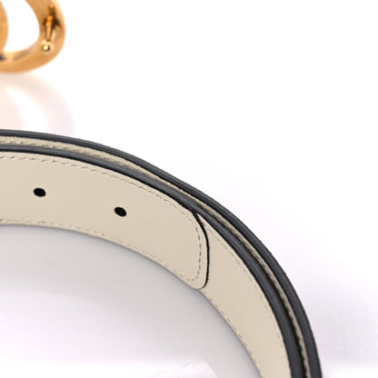 Gucci GG Supreme Monogram Matte Plutone Calfskin Double G 30mm Belt 105 42 Beige Ebony Mystic White 7 of 7