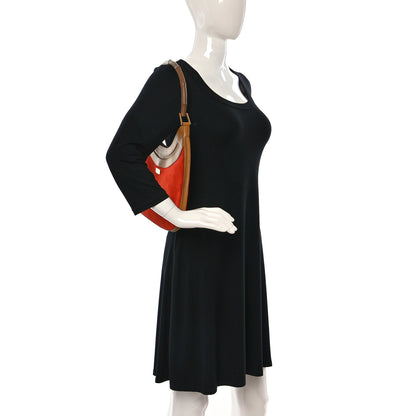 Gucci Suede Calfskin Bamboo Handle Jackie O Hobo Orange 2 of 13