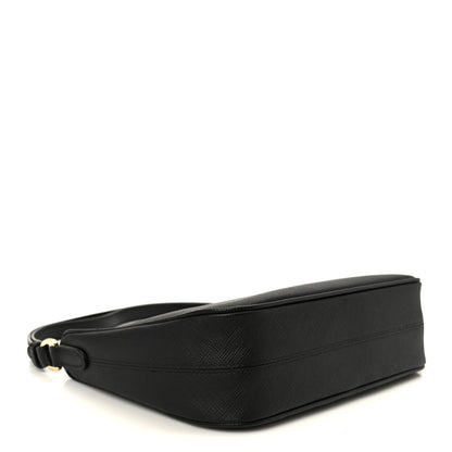 Prada Saffiano Lux Mini Re-Edition Shoulder Bag Black 4 of 10