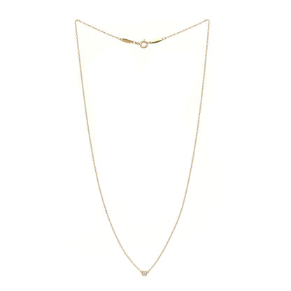 Tiffany 18K Yellow Gold Diamond .05ct Elsa Peretti Diamonds by the Yard Pendant Necklace 2 of 4