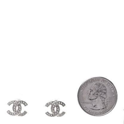 Chanel Crystal CC Earrings Light Gold 2 of 4