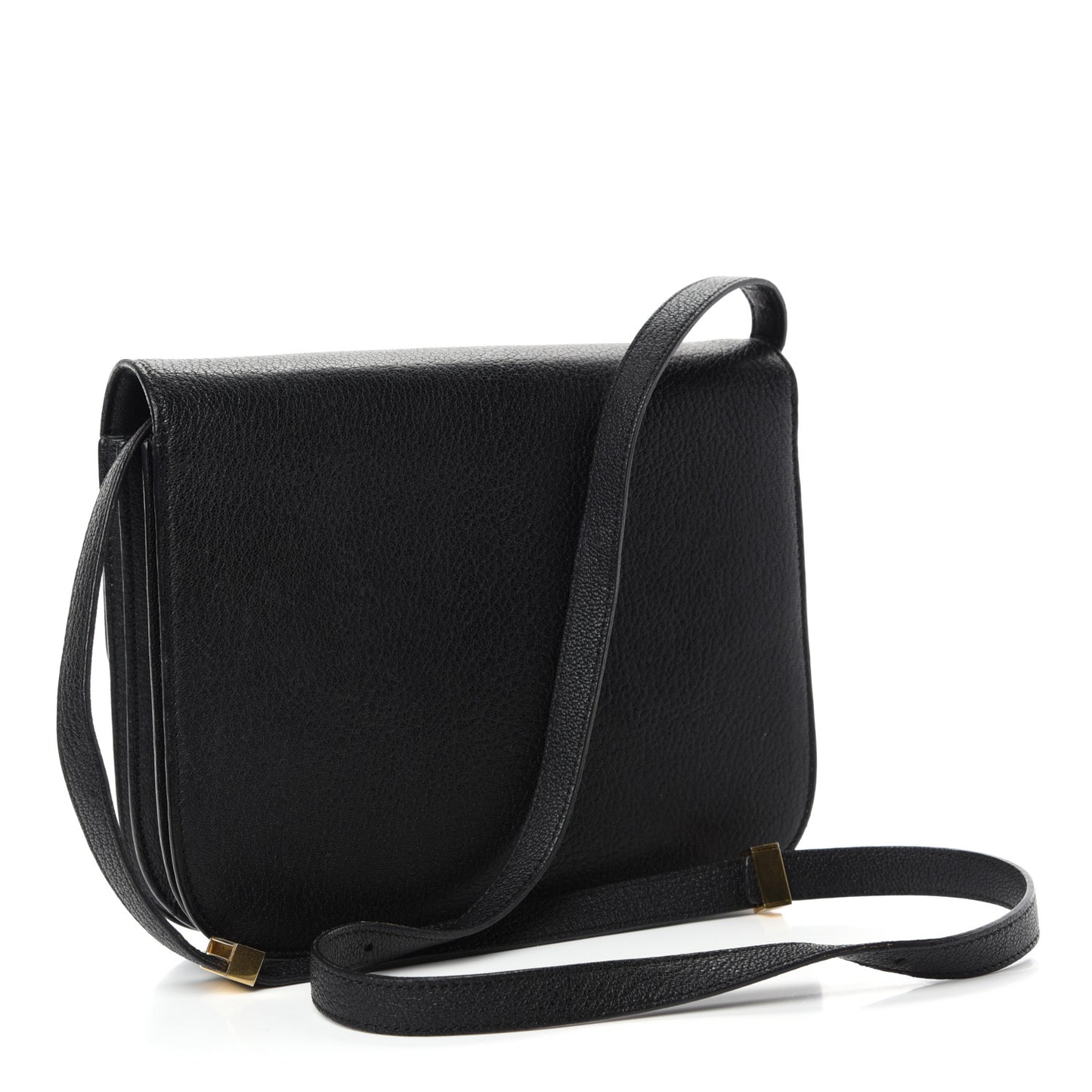 Goatskin Medium Classic Box Flap Bag Black
