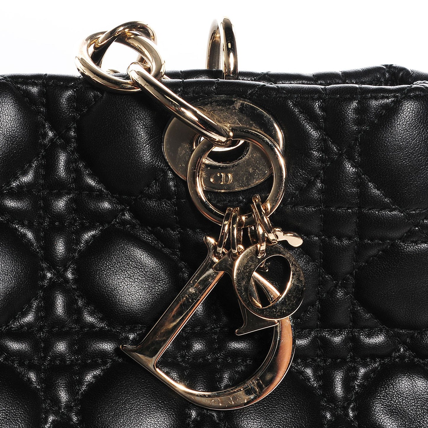Lambskin Cannage Small Dior Soft Shopping Tote Black