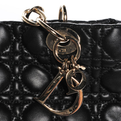 Christian Dior Lambskin Cannage Small Dior Soft Shopping Tote Black 8 of 8