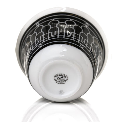 Hermes Porcelain H Deco Small Cups Set of 6 Black 4 of 7