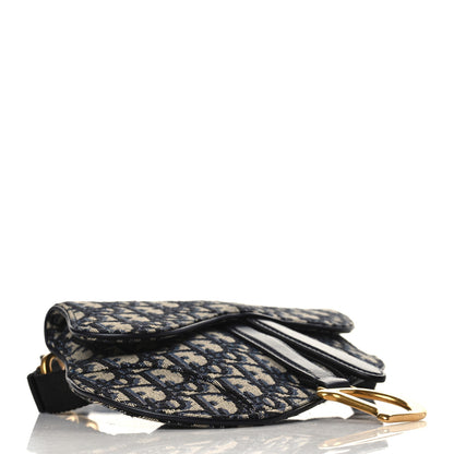 Christian Dior Oblique Saddle Belt Pouch Blue 3 of 7