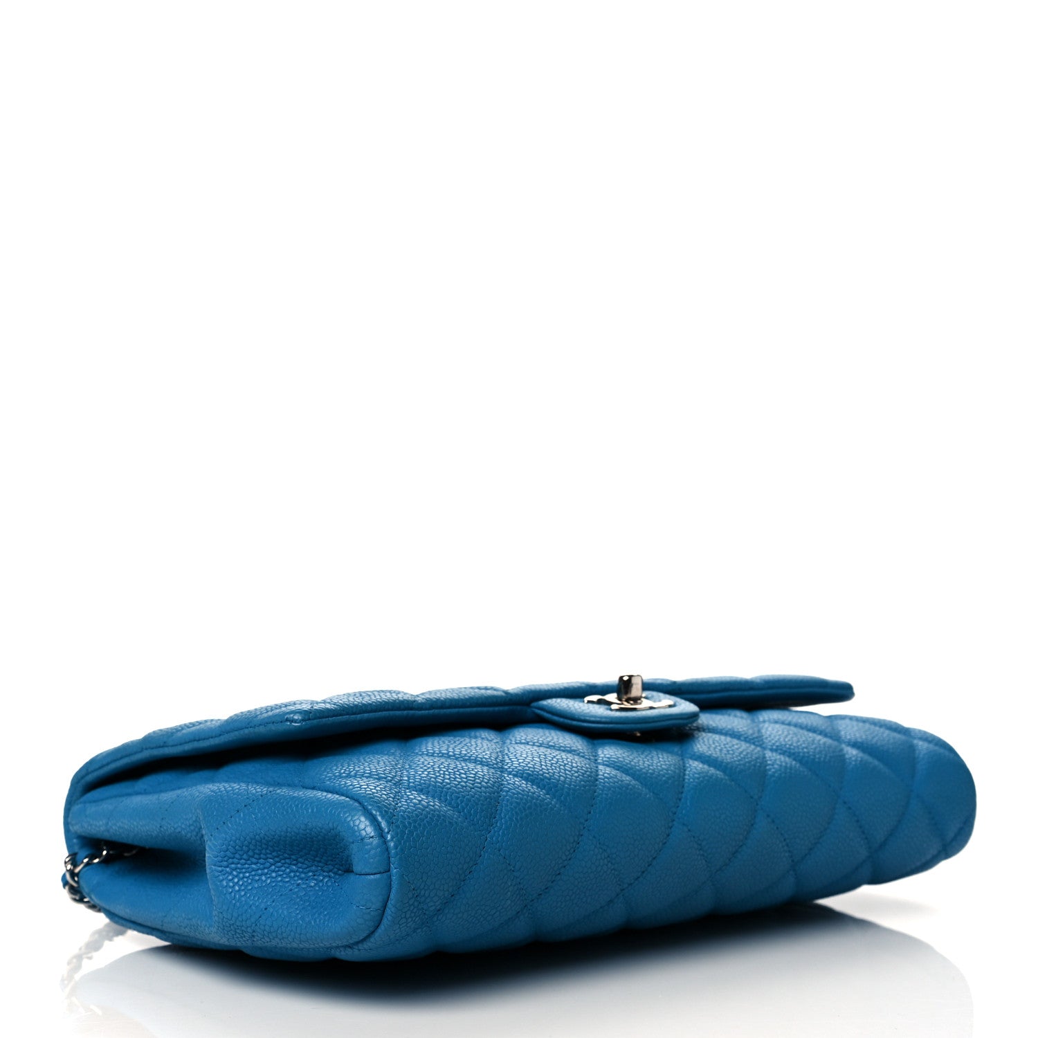 Chanel Iridescent Caviar Quilted Clutch With Chain Flap Blue 3 of 9