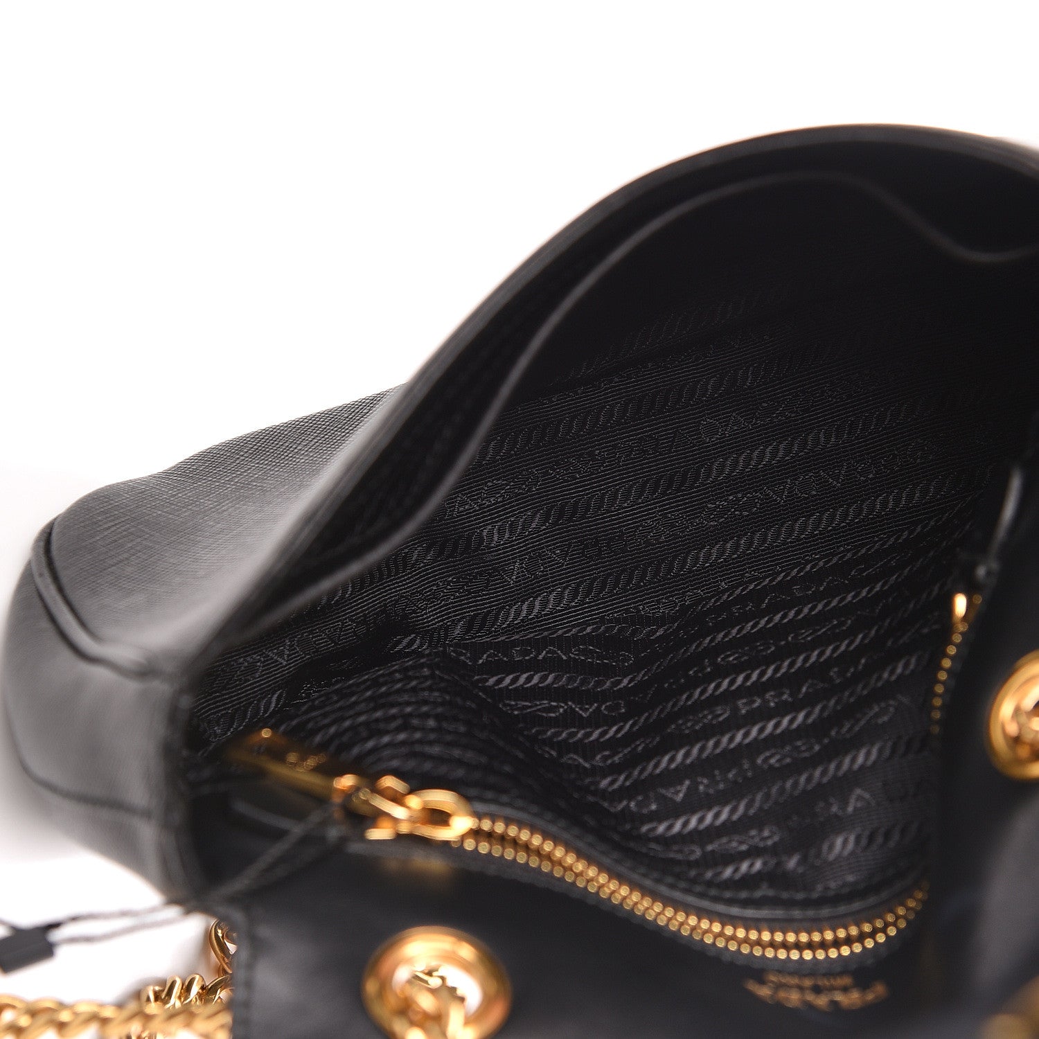 Prada Saffiano Flap Shoulder Bag Black 5 of 10