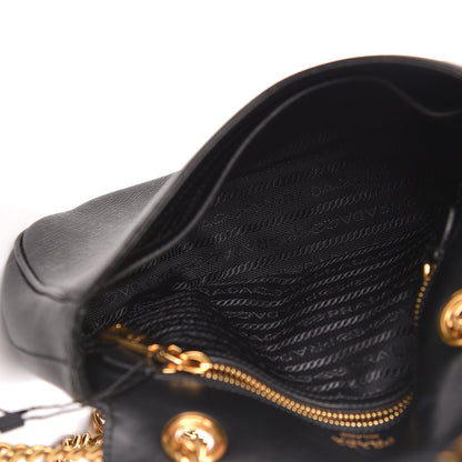 Prada Saffiano Flap Shoulder Bag Black 5 of 10